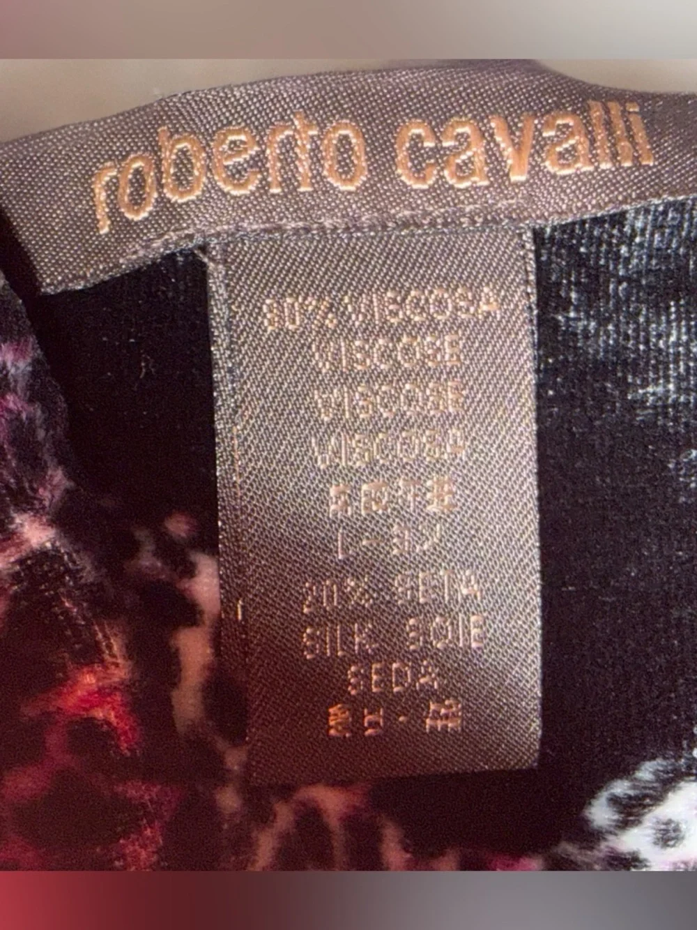 Exquisite Vintage Roberto Cavalli Velvet Scarf- Holographic Authenticated - Picture 10 of 10
